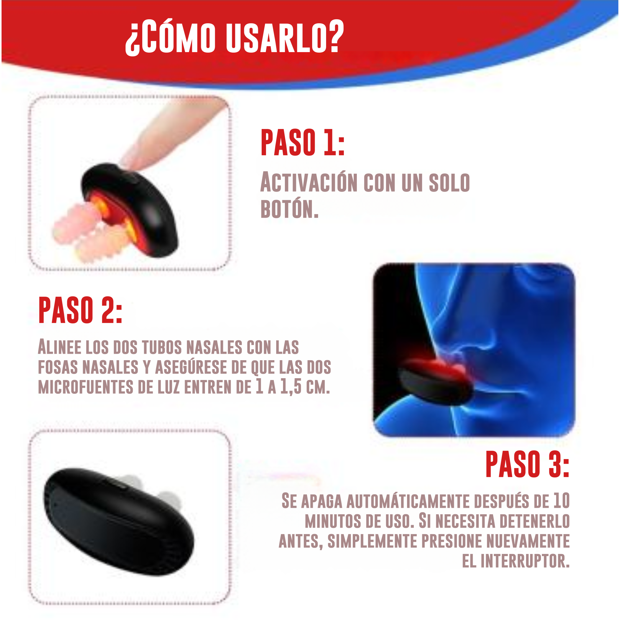 NoMore® Alivio instantáneo de la rinitis y sinusitis
